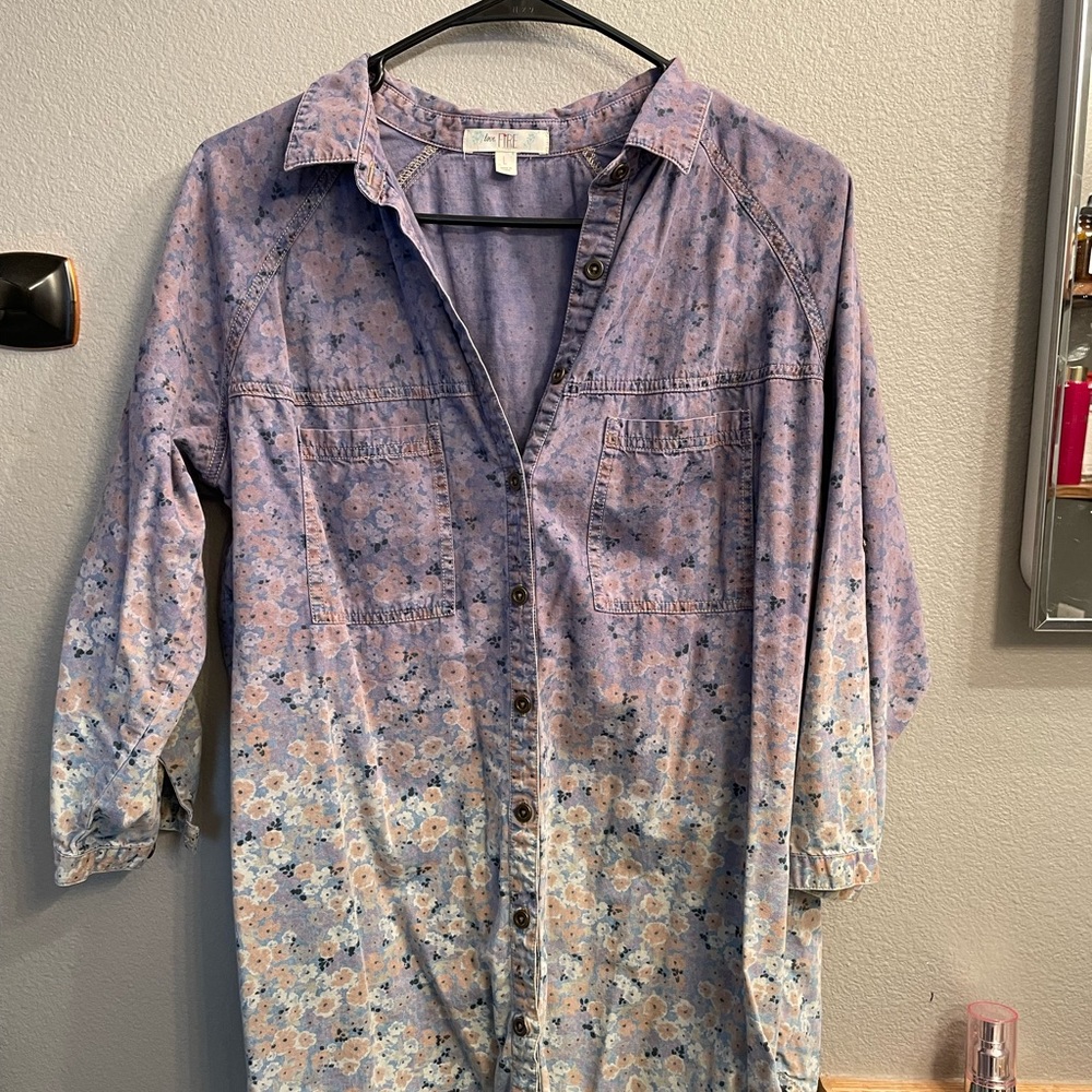 Quarter sleeve button up